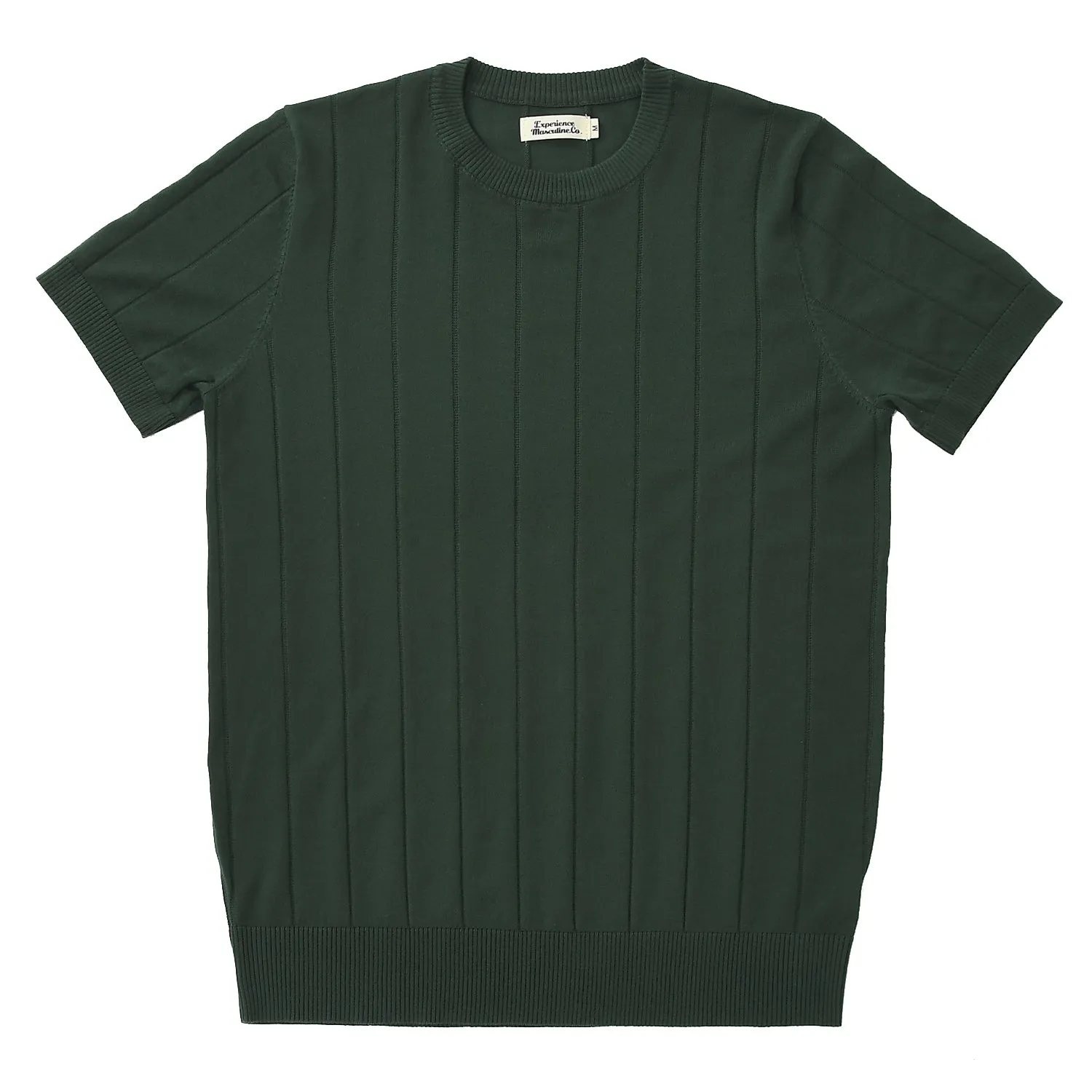 Men's Knit Rib T-shirt Short Sleeves