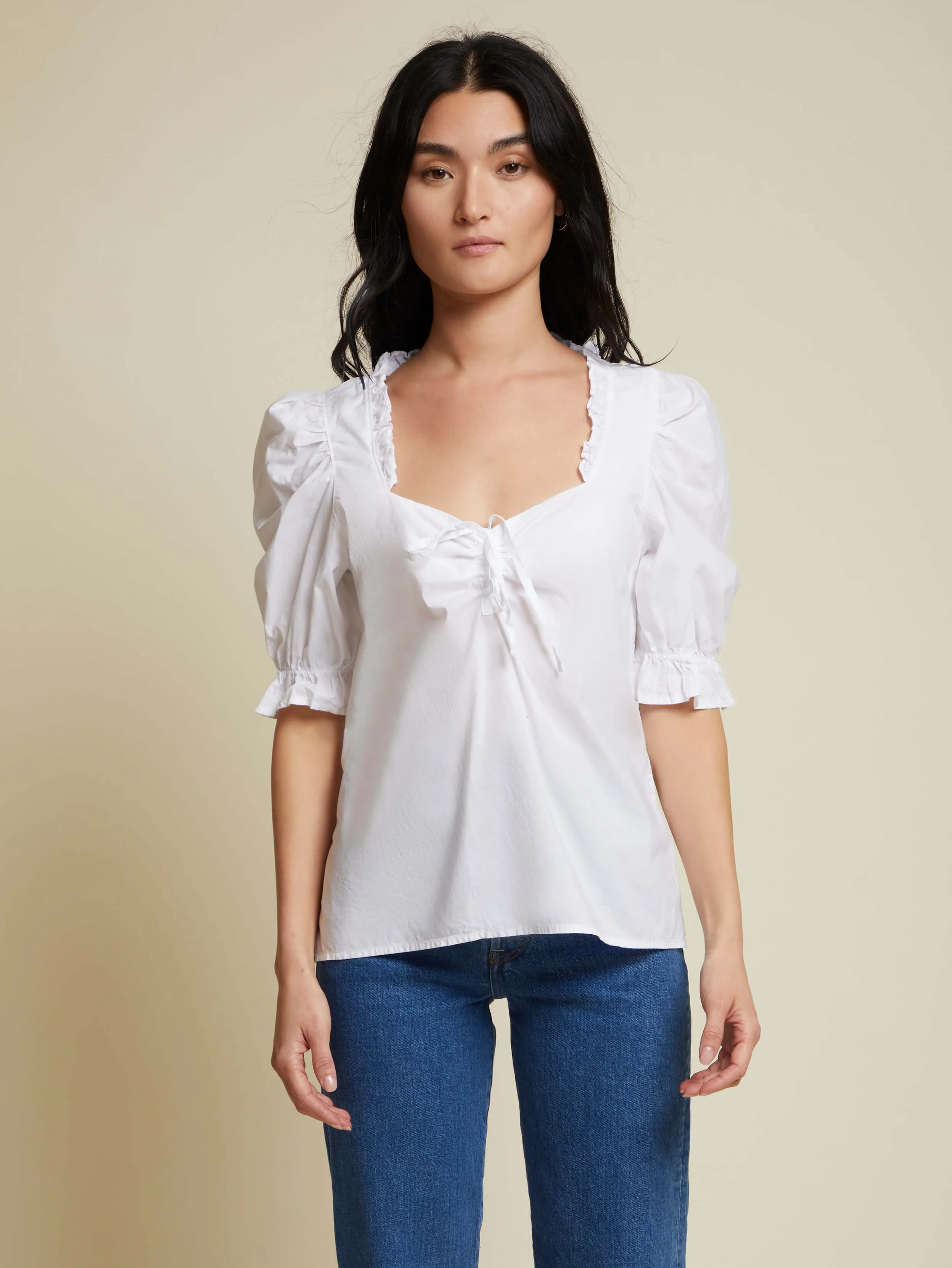 Nation LTD - Bernadette Sweetheart Blouse in White