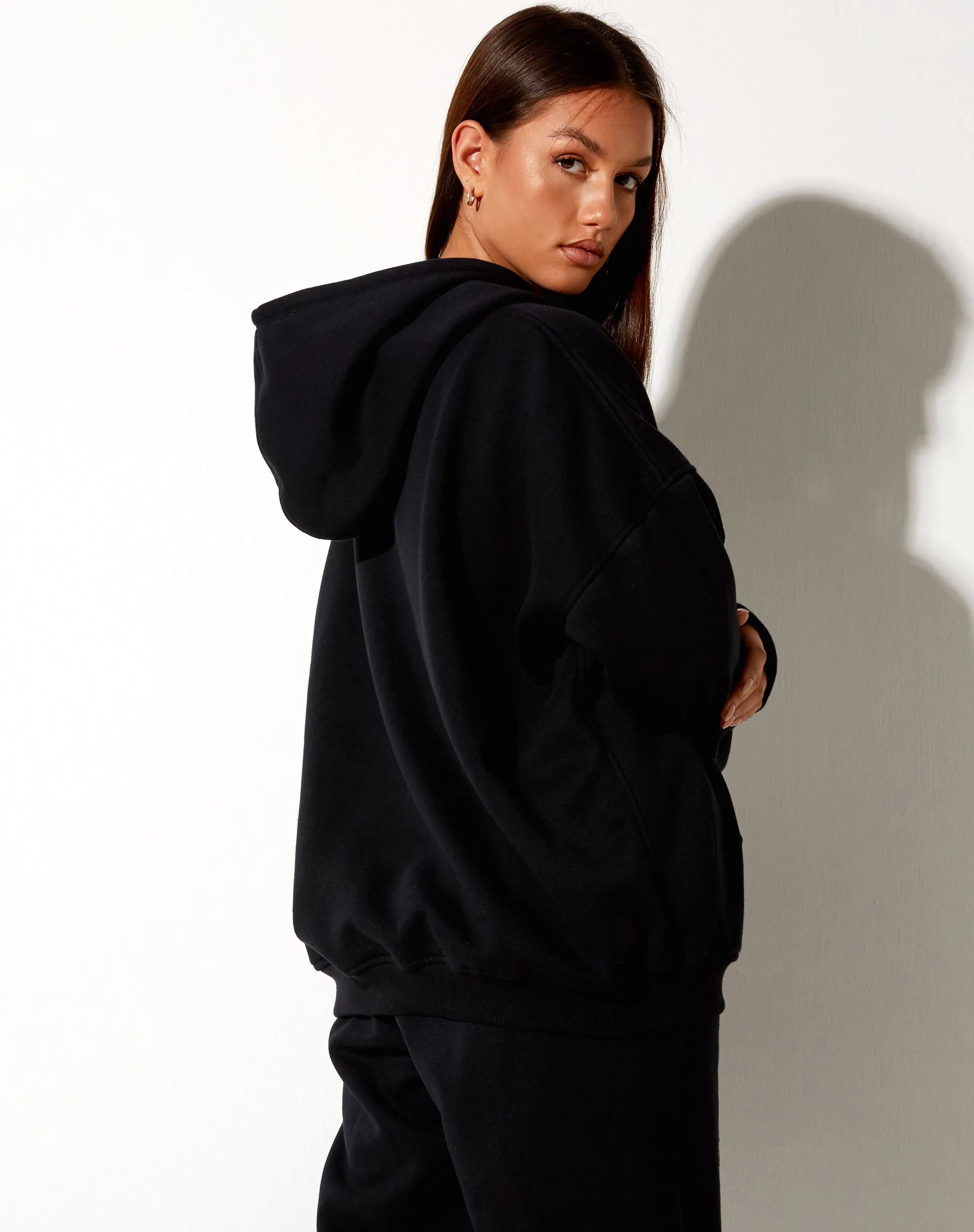 Oversize Hoodie in Black Utopia