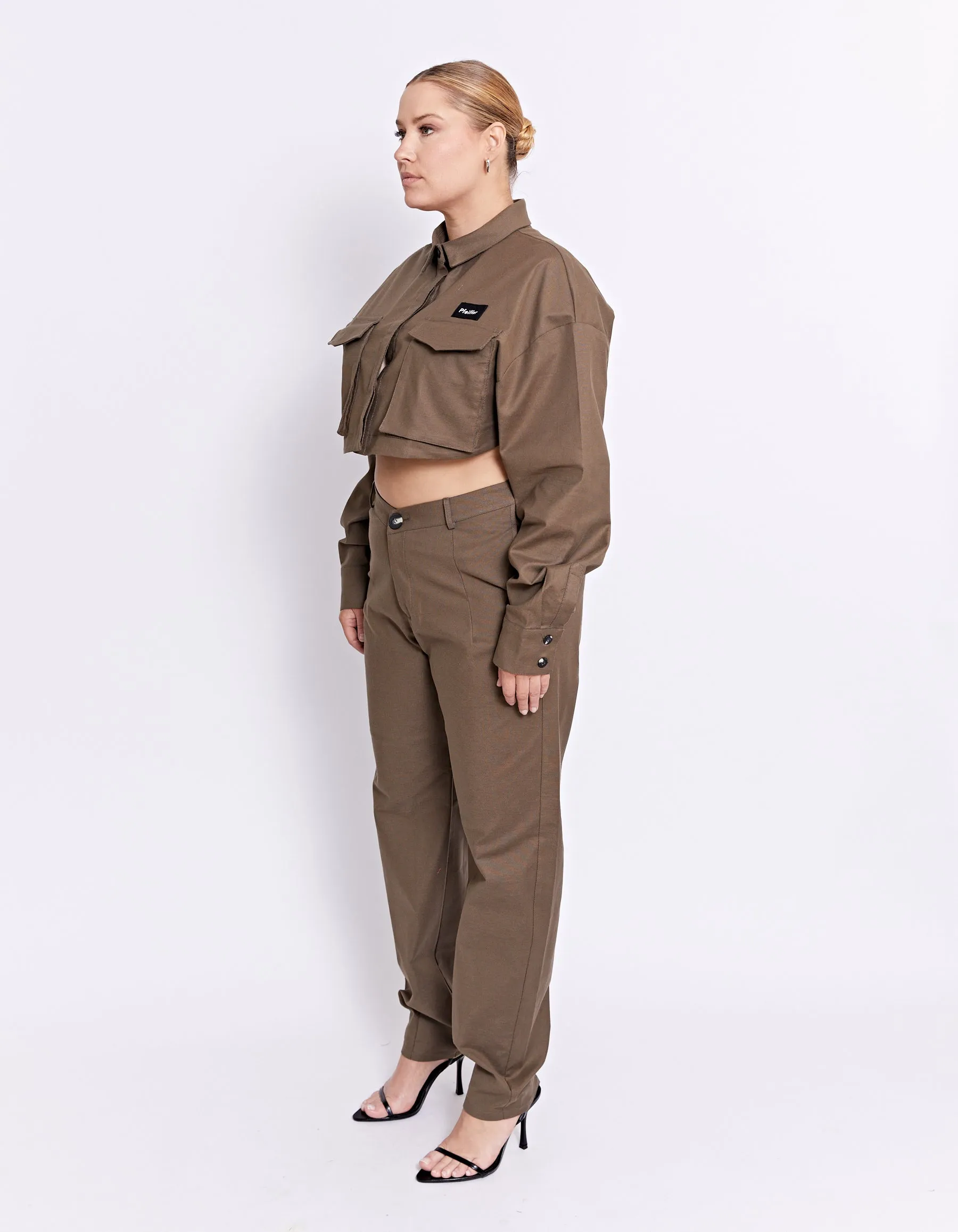 PARKS CROPPED SHIRT | WOOD