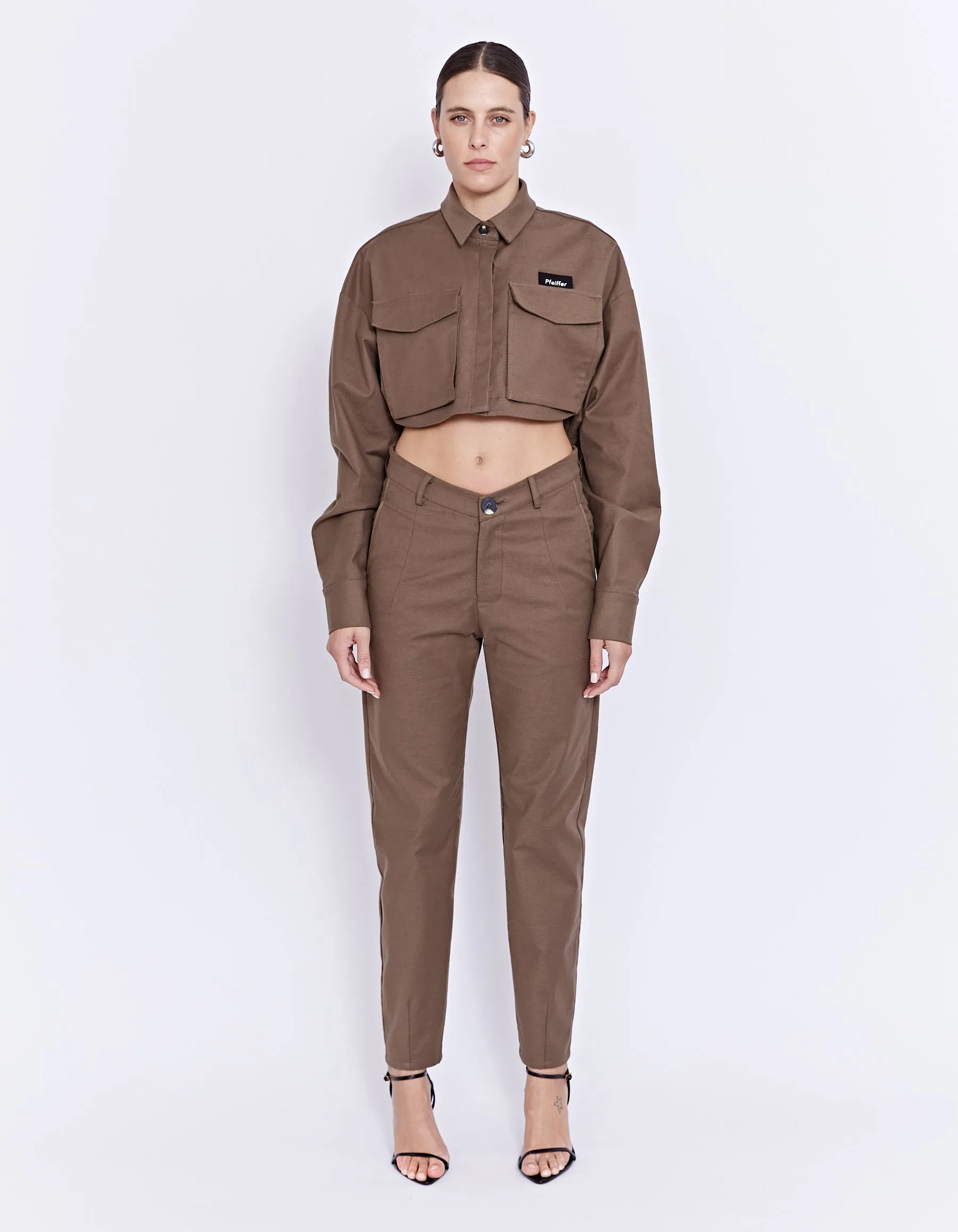 PARKS CROPPED SHIRT | WOOD