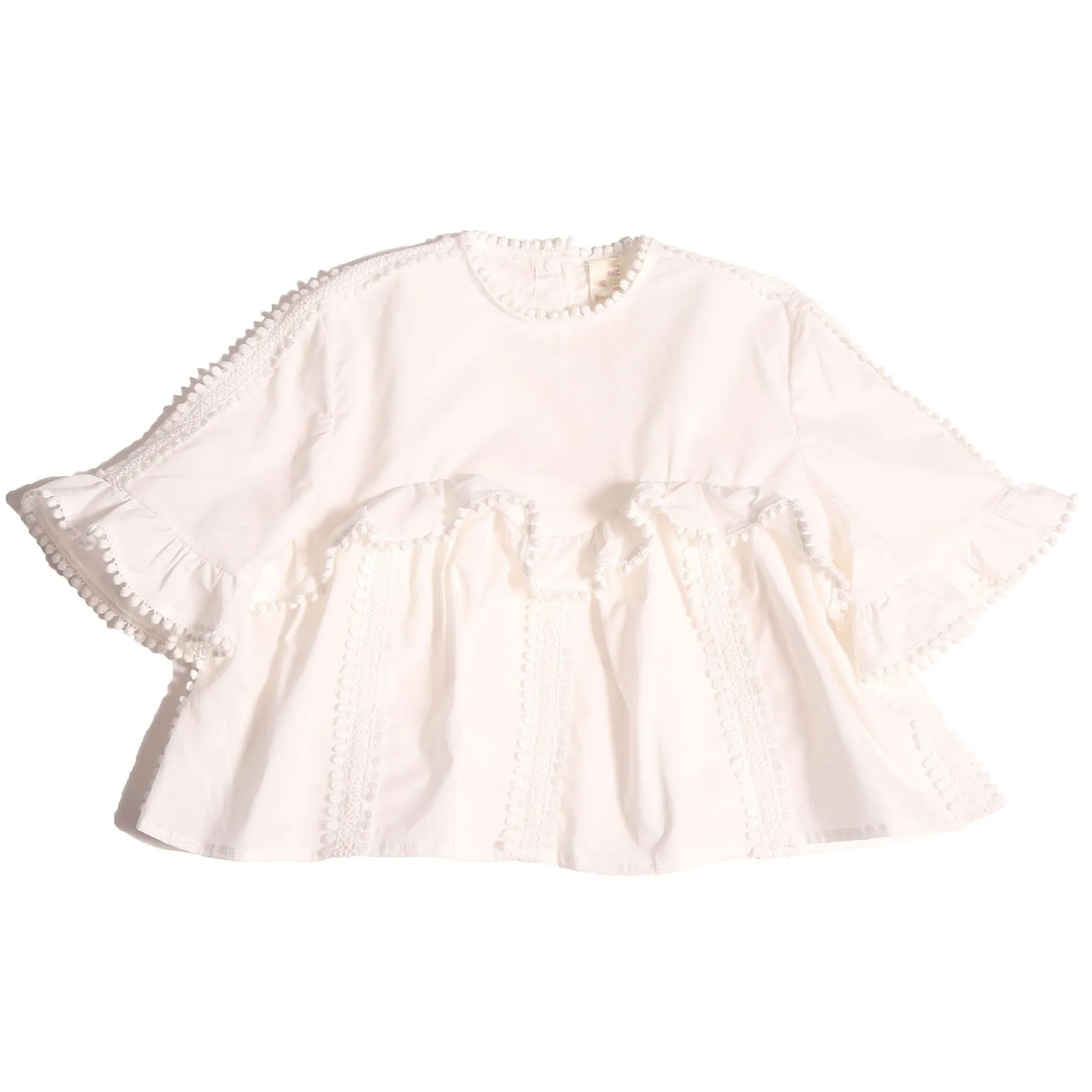 Pearl Flutter Sleeve Blouse 