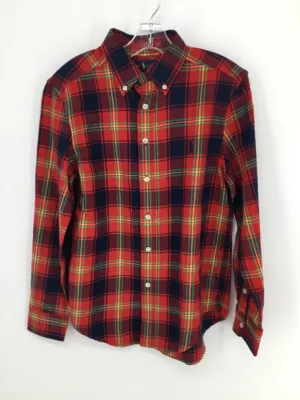 Ralph Lauren Child Size 10 Red Plaid Shirt - boys