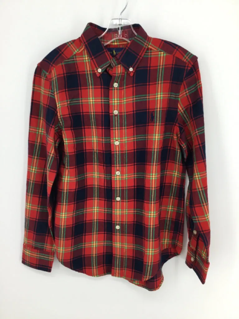 Ralph Lauren Child Size 10 Red Plaid Shirt - boys