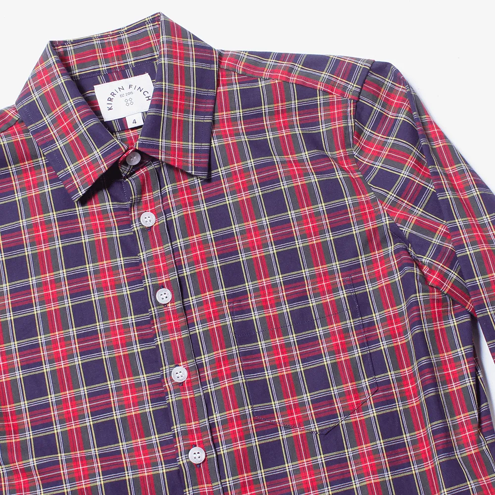 Red and Navy Plaid Shirt