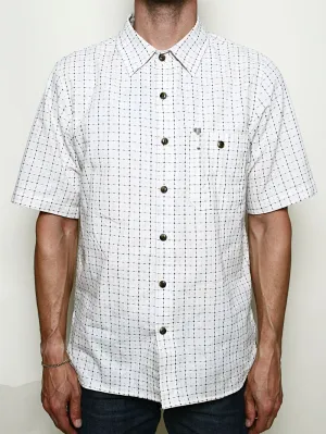 Rogue Territory Oxford Natural Sashiko Grid Shirt