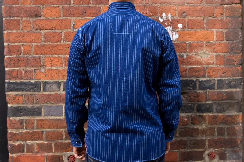 Sugar Cane ‘Fiction Romance’ Wabash Stripe Workshirt - Indigo