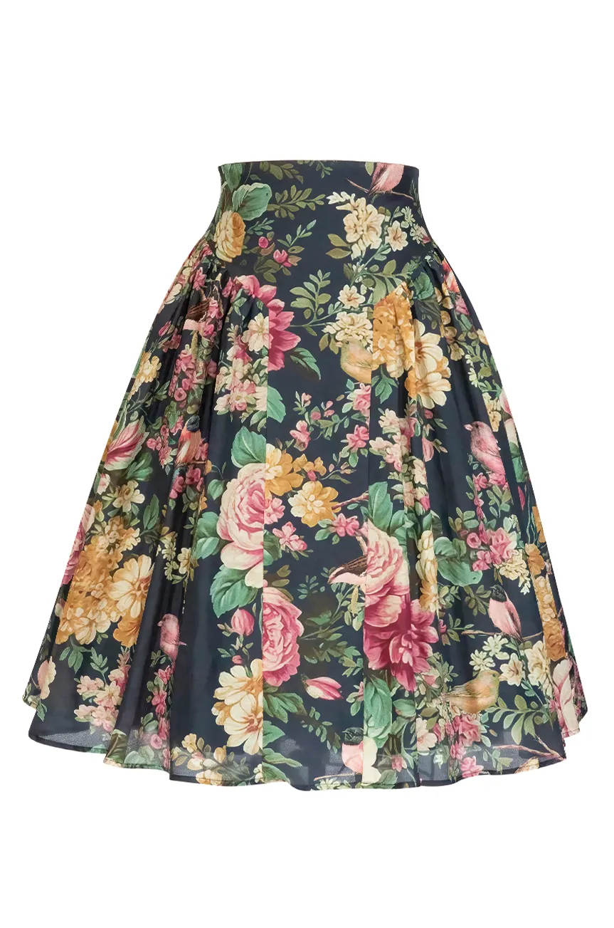 Tapestry Floral Full Skirt