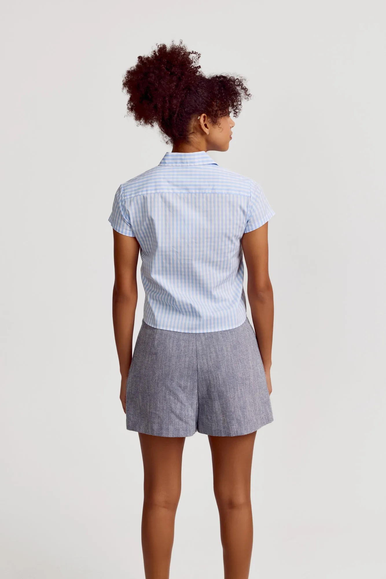 The Boxy Short Sleeve Cropped Shirt