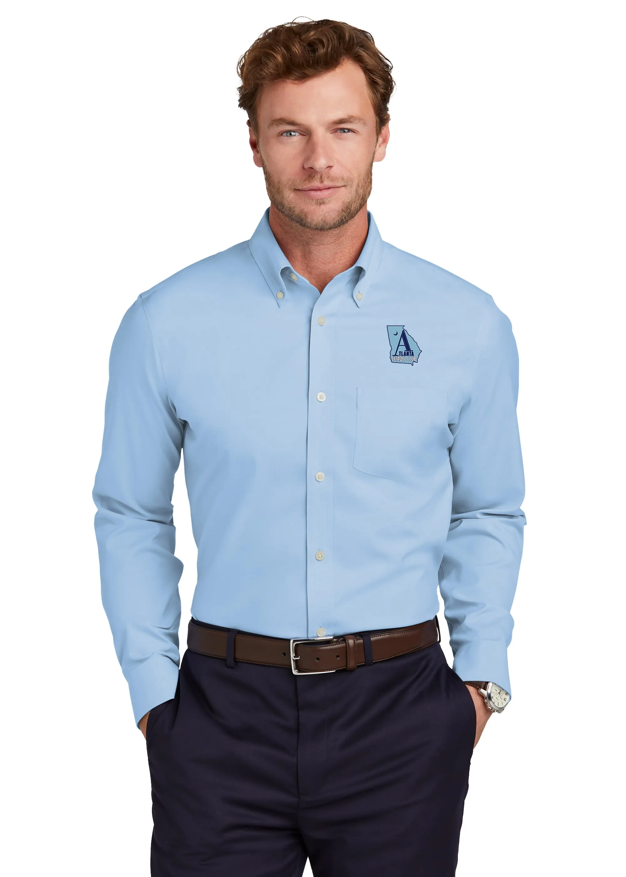 The Citadel , Atlanta Citadel Club, Brooks Brothers® Wrinkle-Free Stretch Pinpoint Shirt