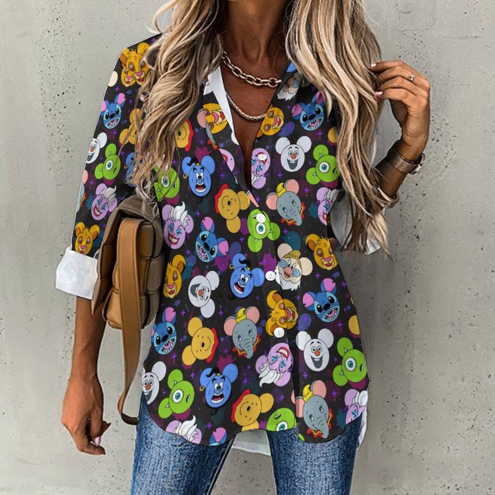 The Magical Gang Long Sleeve Button Up Blouse