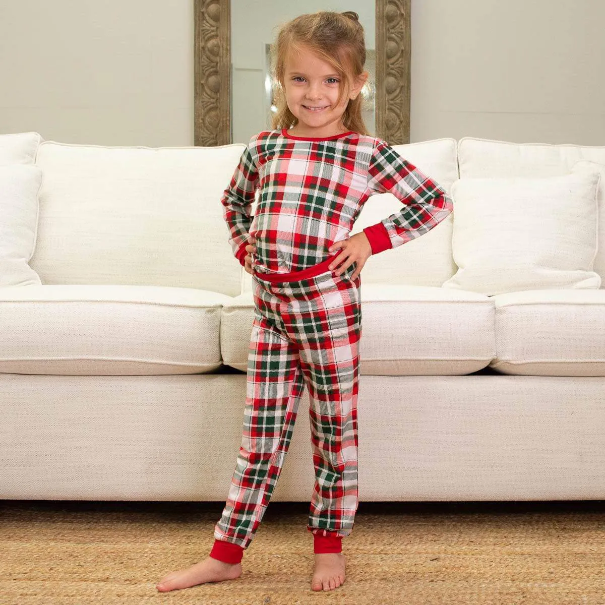 Toddler's Mansfield Plaid Long Sleeve Pajamas