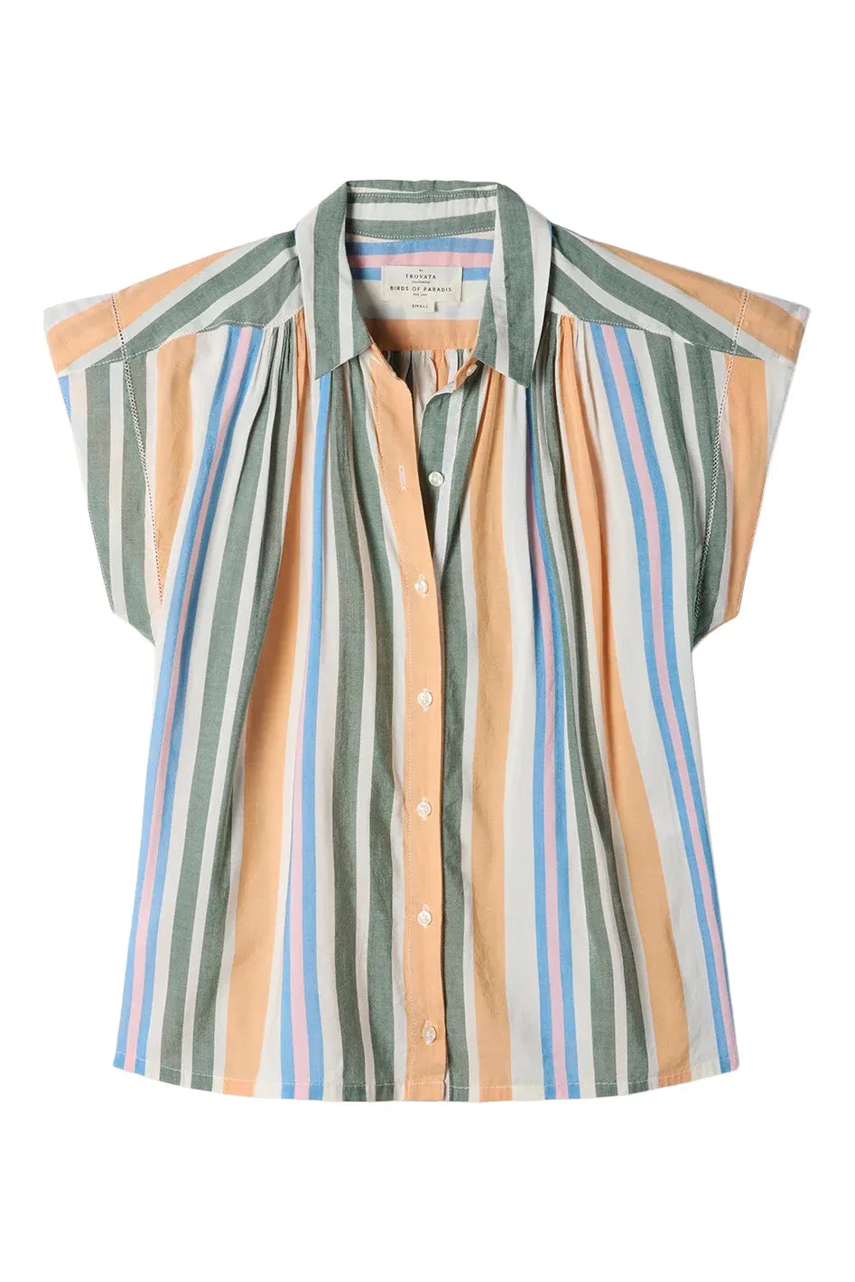 Trovata Birds of Paradis Della Shirt in Antibbes Stripe