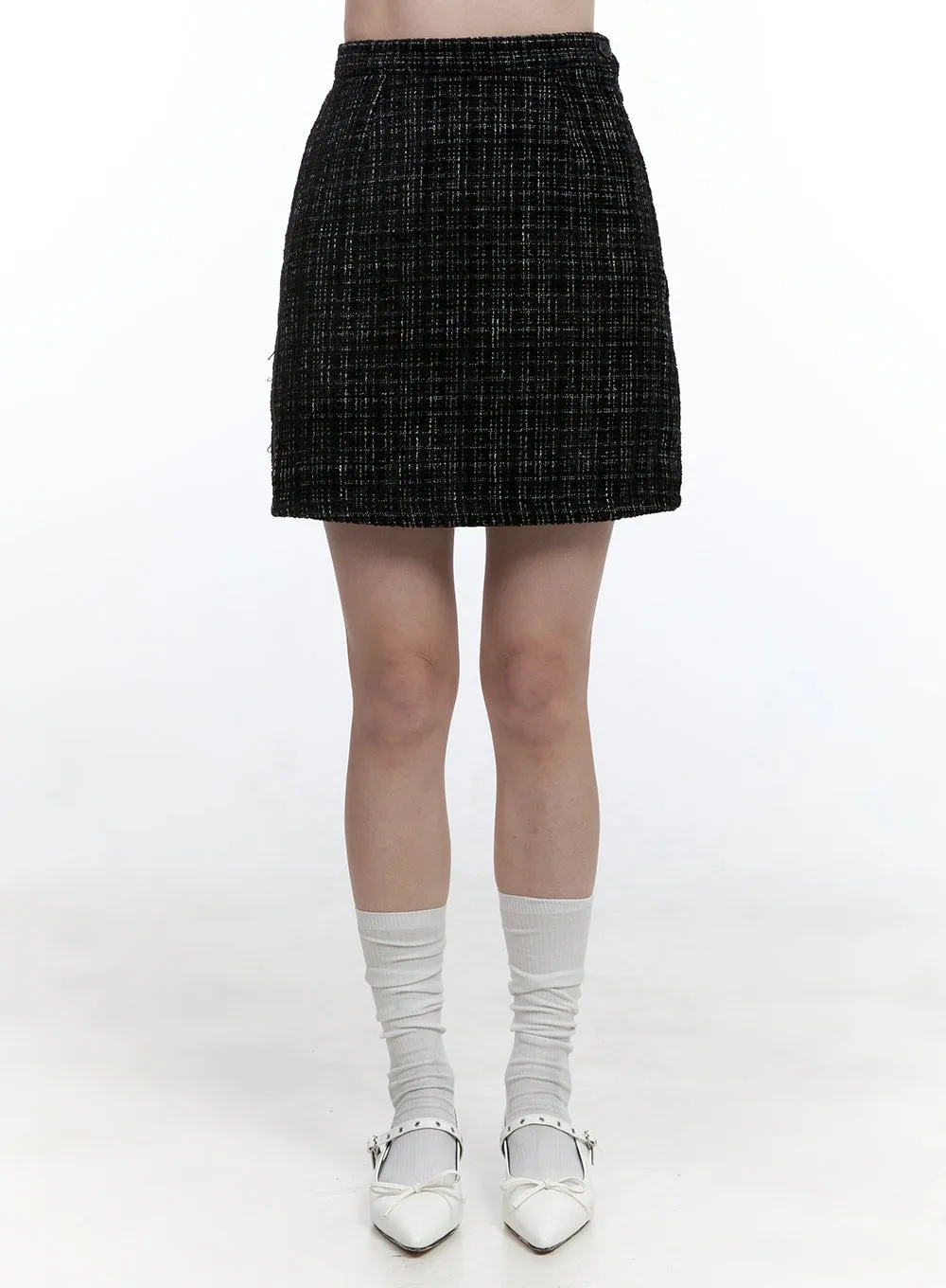 Tweed Mini Skirt OO429