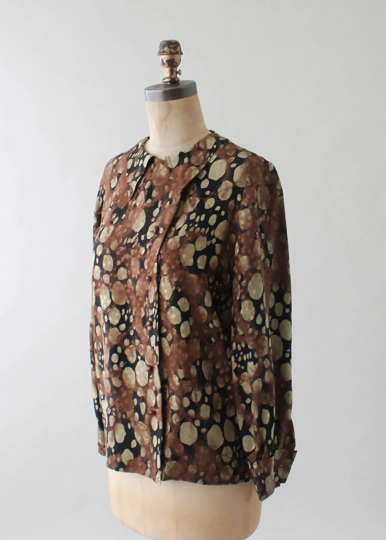 Vintage 1990s Valentino Silk Print Blouse