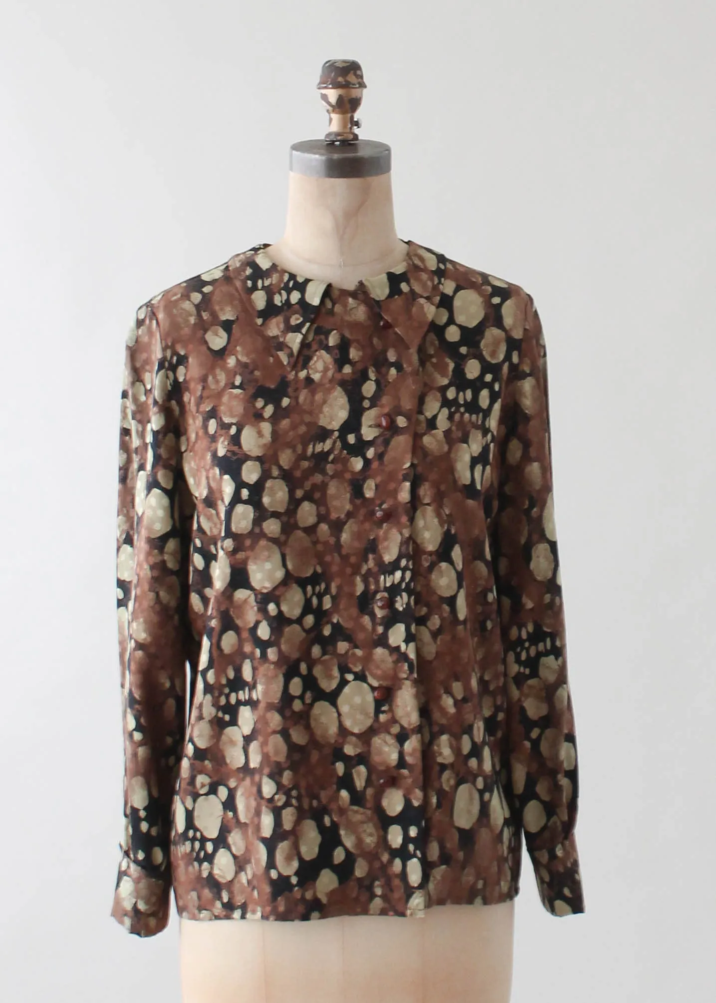 Vintage 1990s Valentino Silk Print Blouse