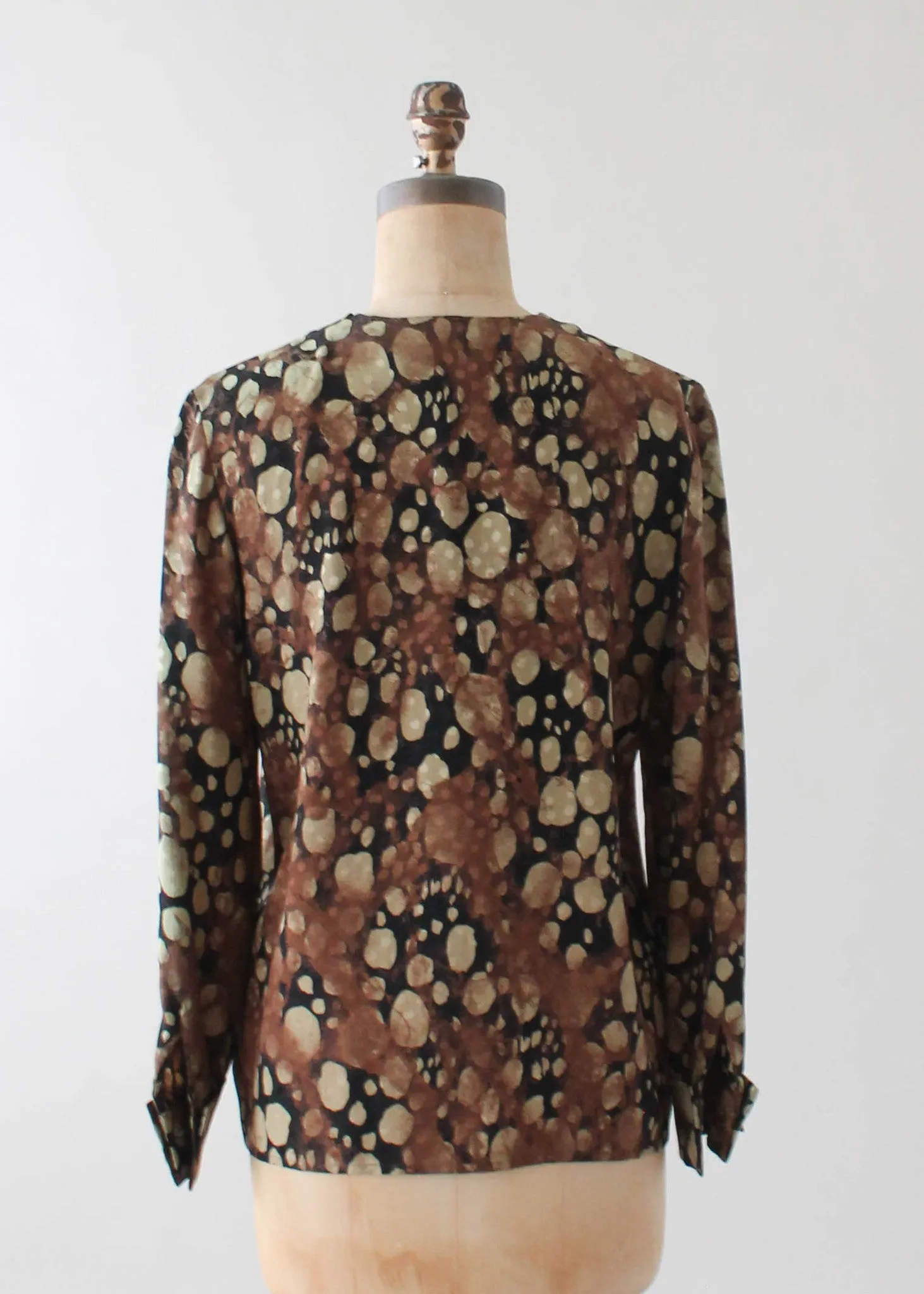 Vintage 1990s Valentino Silk Print Blouse