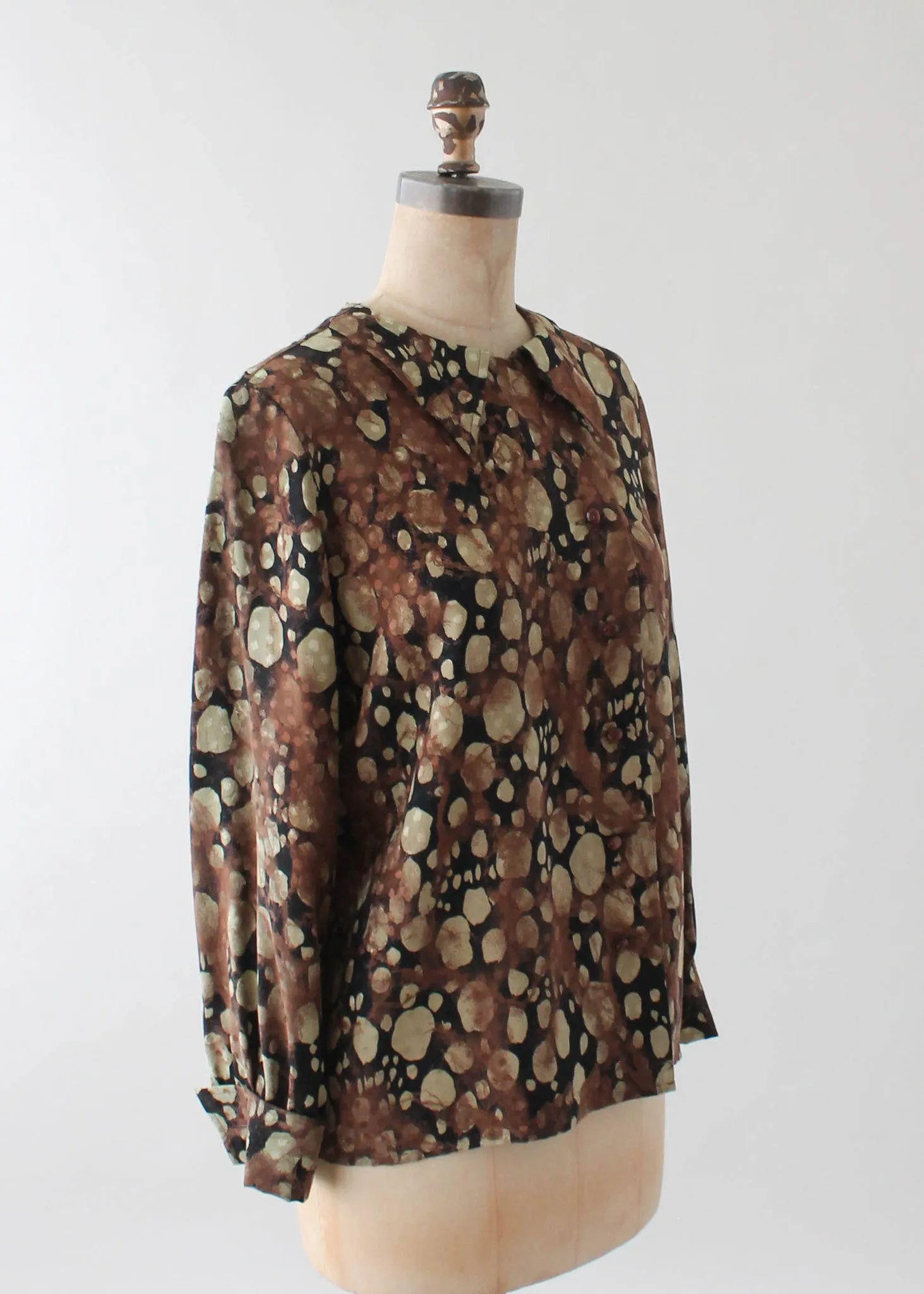 Vintage 1990s Valentino Silk Print Blouse