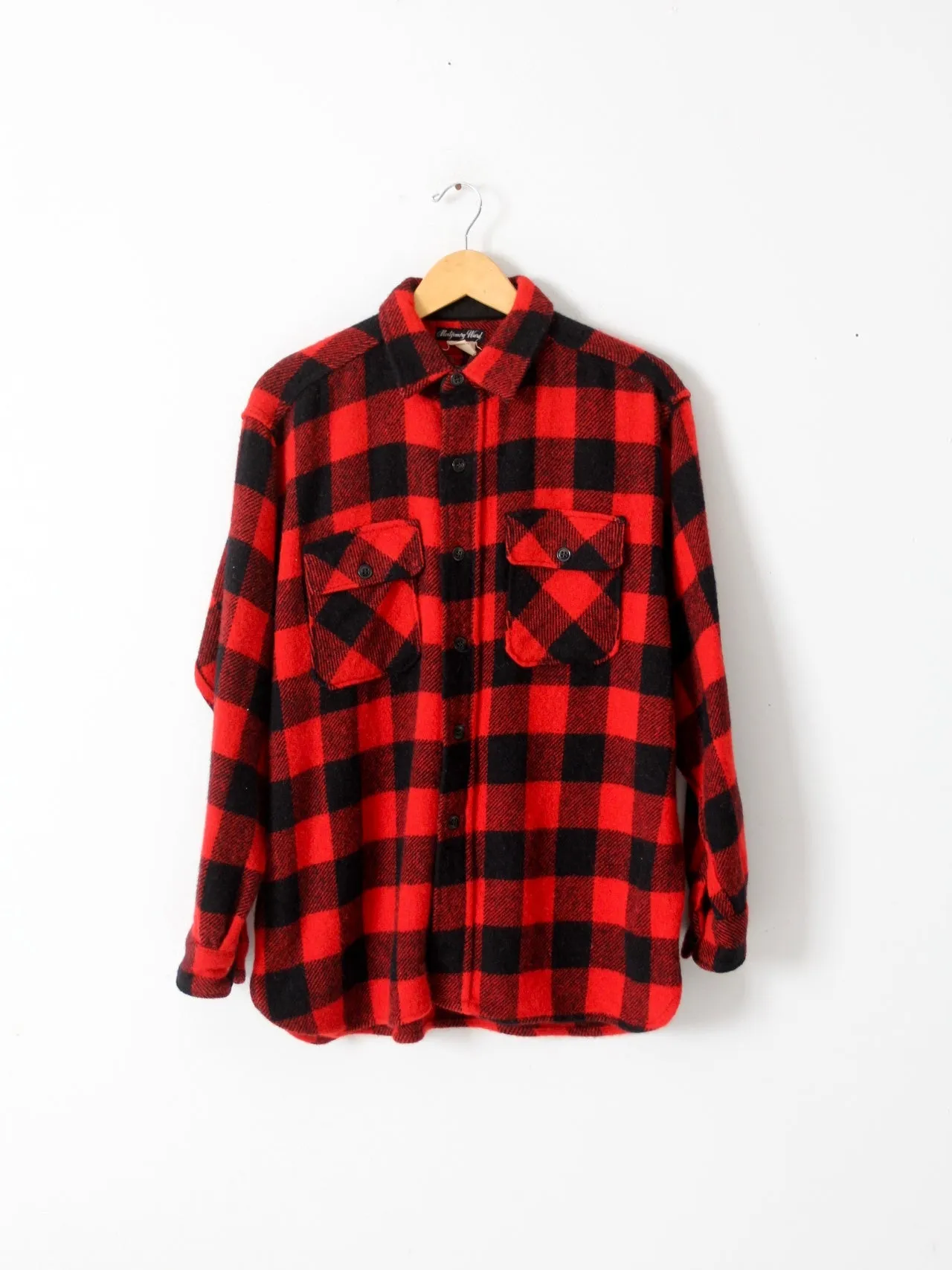 vintage 60s Montgomery Ward buffalo plaid shirt