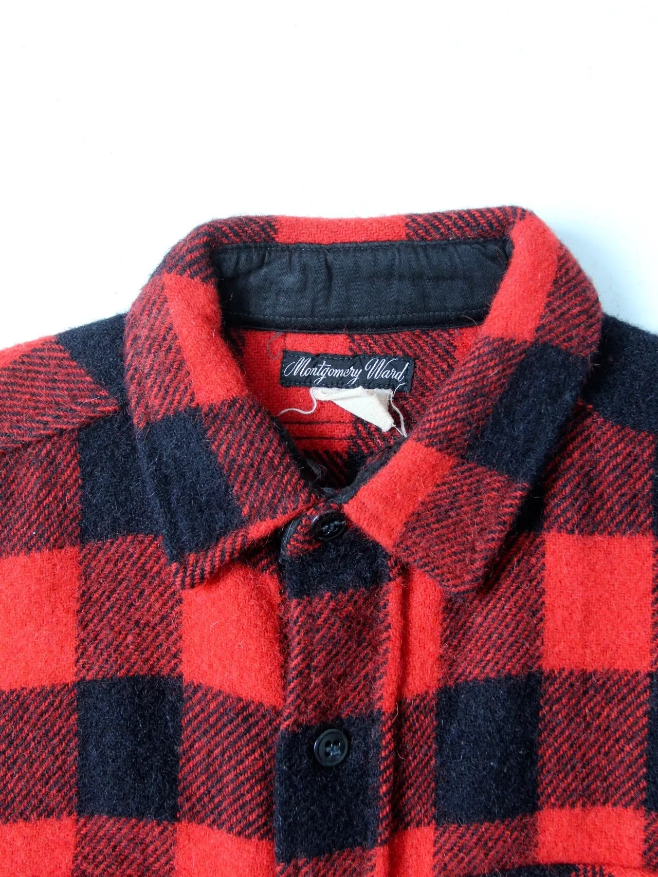 vintage 60s Montgomery Ward buffalo plaid shirt