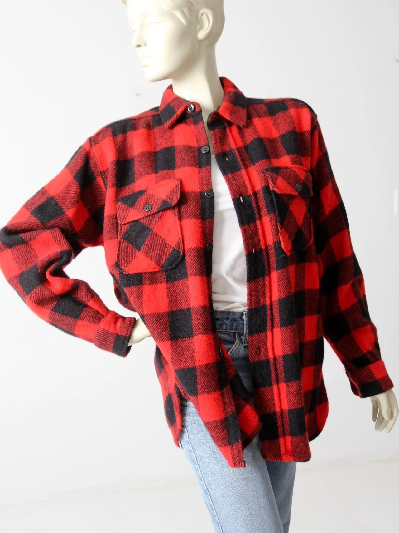 vintage 60s Montgomery Ward buffalo plaid shirt