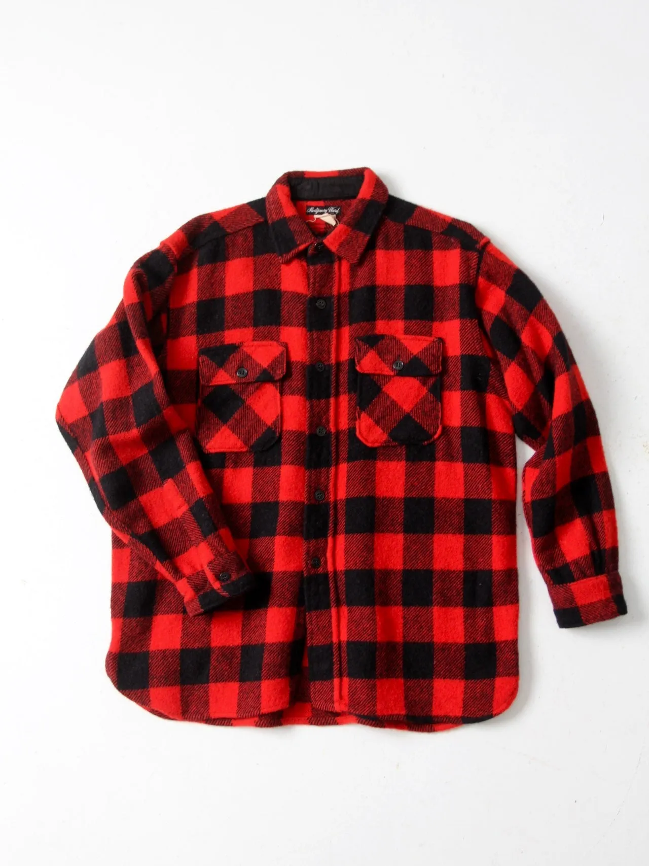 vintage 60s Montgomery Ward buffalo plaid shirt