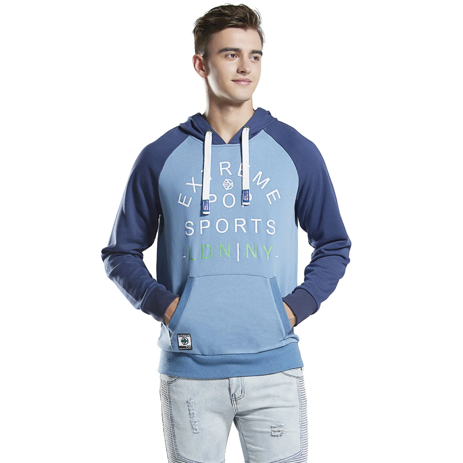 Washed Raglan Hoodie Sweatshirt